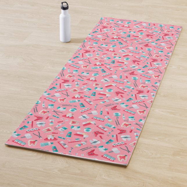 Rosa zahnmedizinisches Muster Yogamatte (Beispiel)