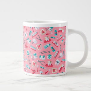rosa Zahnmuster Jumbo-Tasse