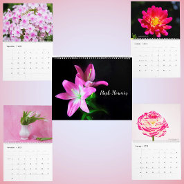 Rosa zarte Blüten Blumenkalender Kalender