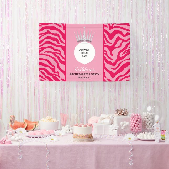 Rosa Zebra Banner (Party)