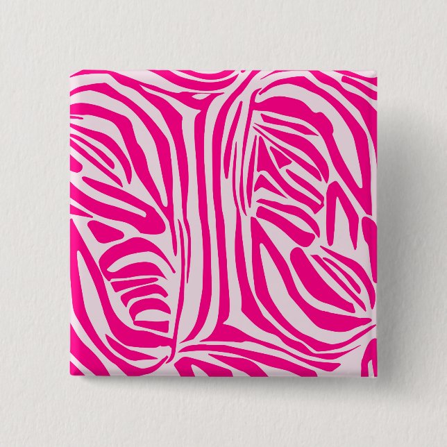 Rosa Zebra Button (Vorderseite)