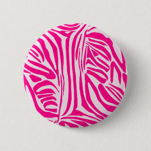 Rosa Zebra Button