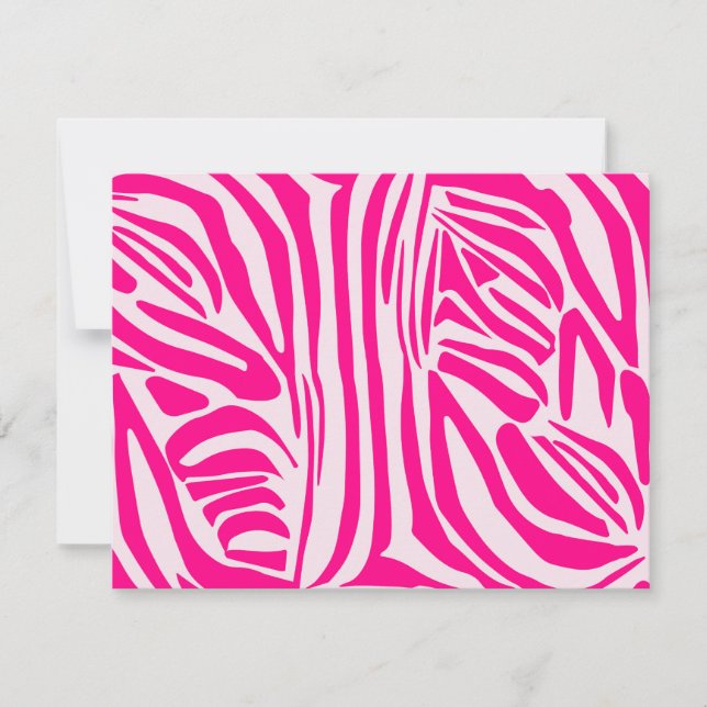 Rosa Zebra Dankeskarte (Vorderseite)