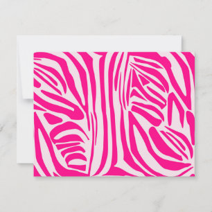 Rosa Zebra Dankeskarte