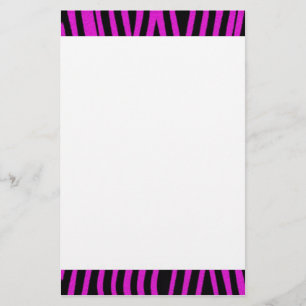 Rosa Zebra-Druck-Briefpapier Briefpapier