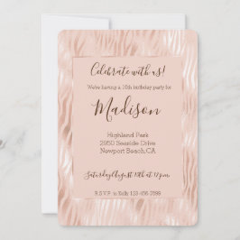 Rosa Zebra-Druck Einladung