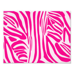 Rosa Zebra Fotodruck