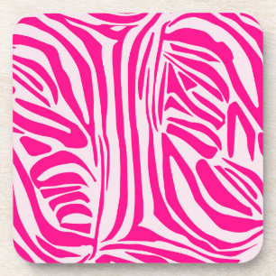 Rosa Zebra Getränkeuntersetzer