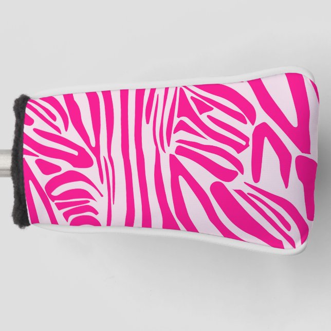 Rosa Zebra Golf Headcover (Vorderseite)