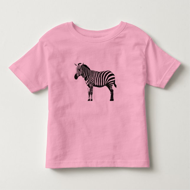 Rosa Zebra Kleinkind T-shirt (Vorderseite)