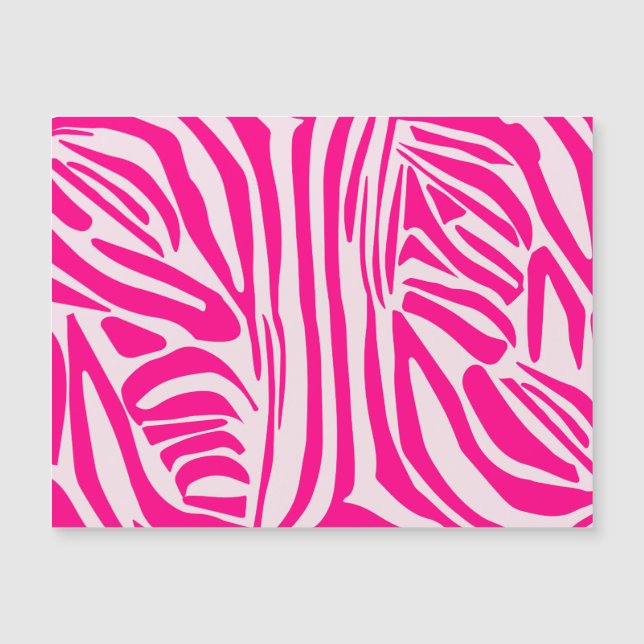Rosa Zebra Magneteinladung (Vorderseite)