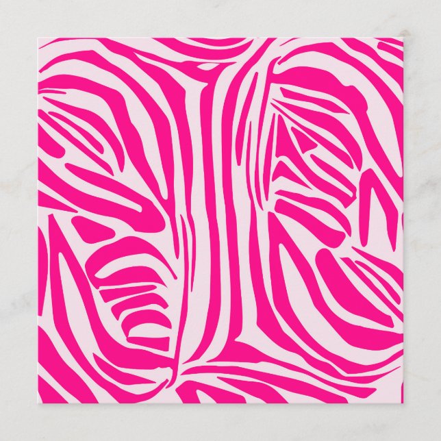 Rosa Zebra Menükarte (Vorderseite)