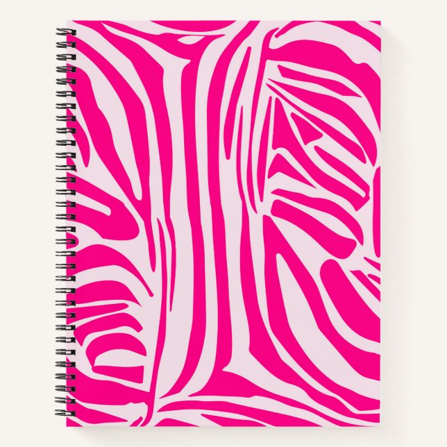 Rosa Zebra Notizbuch (Vorderseite)
