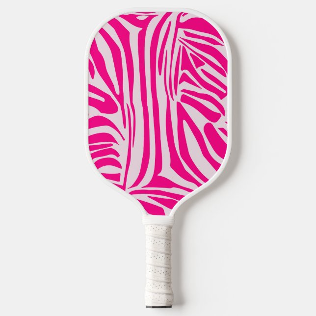 Rosa Zebra Pickleball Schläger (Vorderseite)