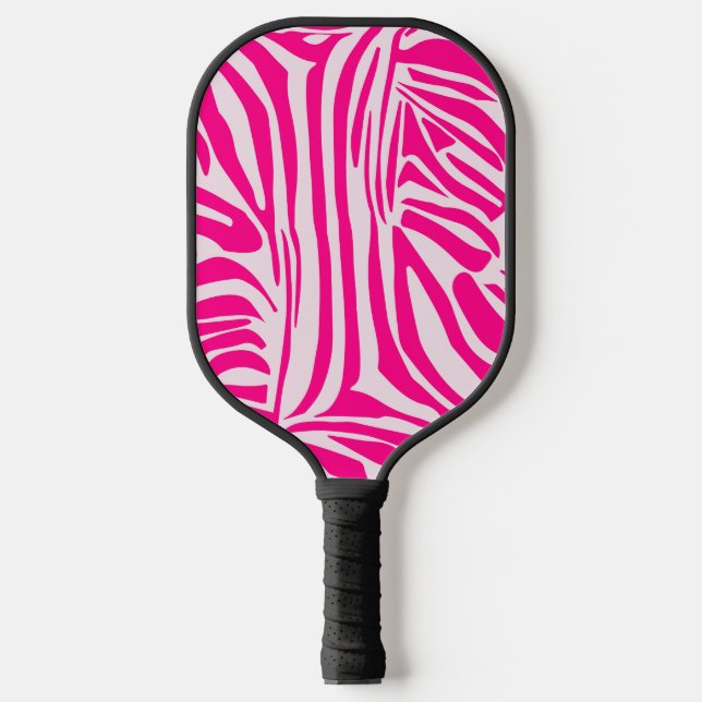 Rosa Zebra Pickleball Schläger (Vorderseite)