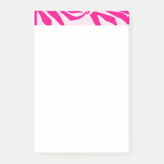 Rosa Zebra Post-it Klebezettel (Vorderseite)