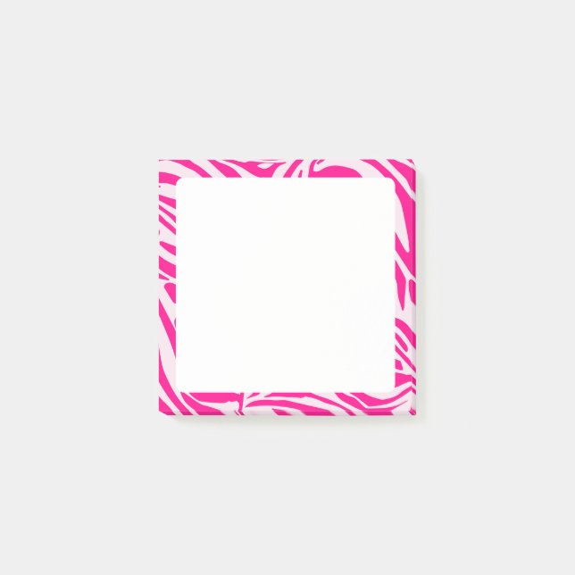 Rosa Zebra Post-it Klebezettel (Vorderseite)