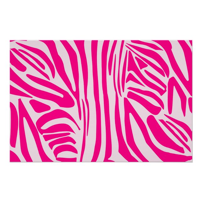 Rosa Zebra Poster (Vorderseite)