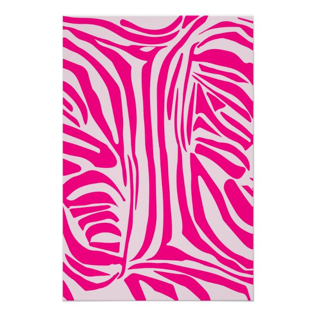 Rosa Zebra Poster (Vorderseite)