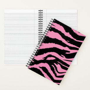 Rosa Zebra Print Spiral Notizbuch