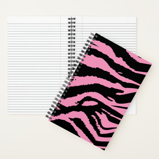 Rosa Zebra Print Spiral Notizbuch (Innen)