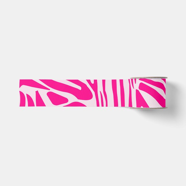 Rosa Zebra Ripsband (Vorderseite)