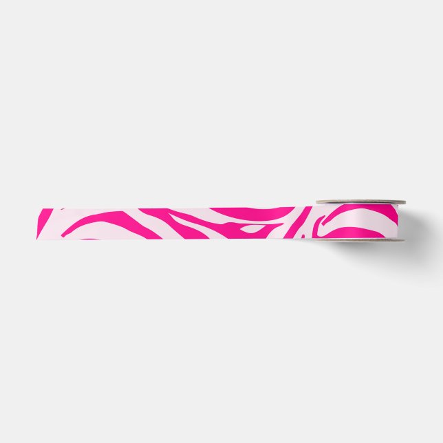 Rosa Zebra Satinband (Vorderseite)