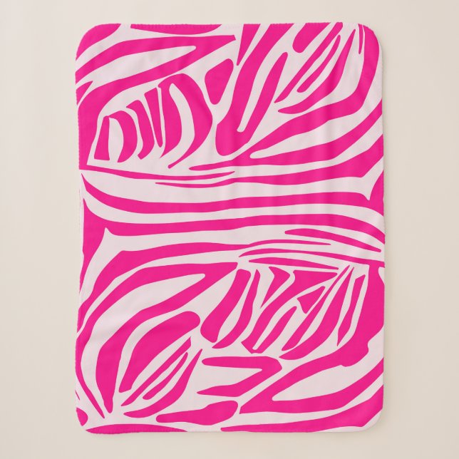 Rosa Zebra Sherpadecke (Vorderseite)