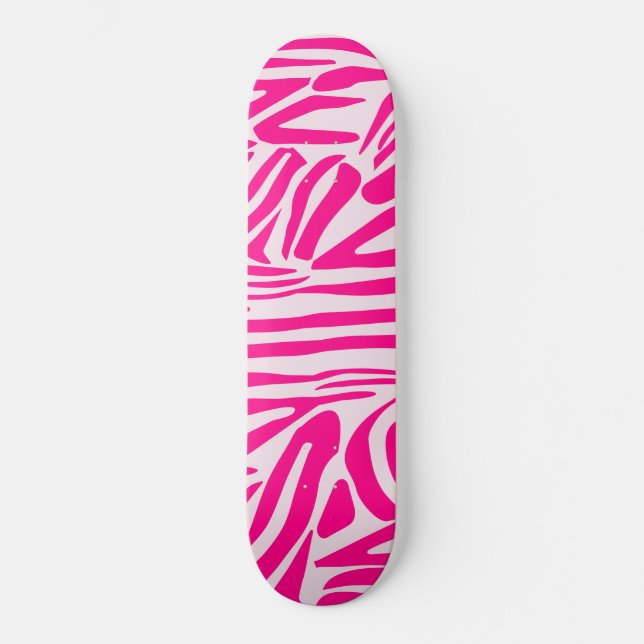 Rosa Zebra Skateboard (Vorderseite)