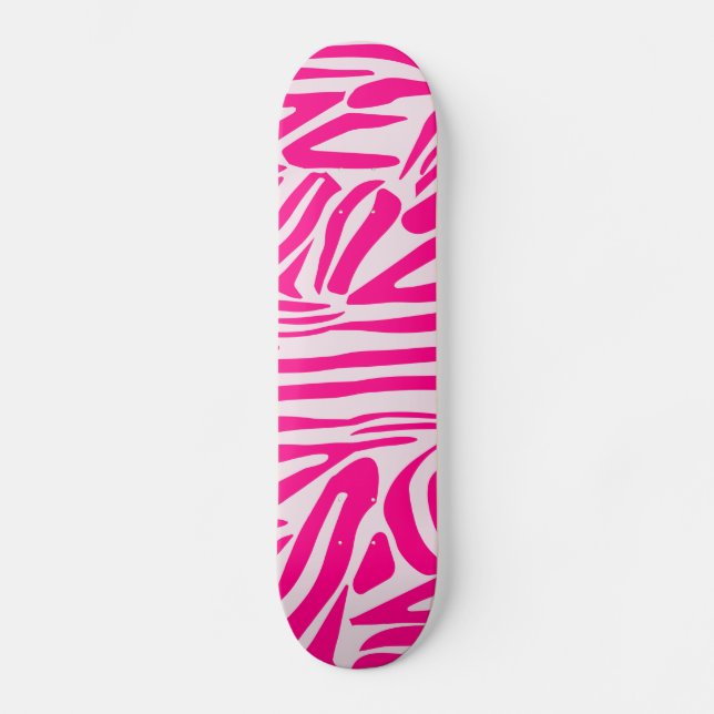 Rosa Zebra Skateboard (Vorderseite)