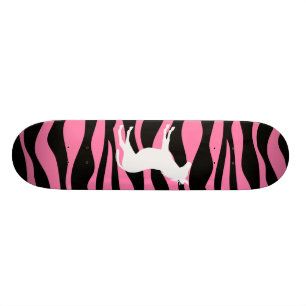 Rosa Zebra-Skateboard Skateboard