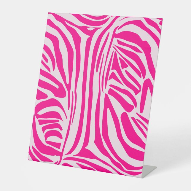Rosa Zebra Sockelschild (Vorderseite)