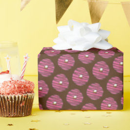 Rosa Zebra Streifen Donut Doughnut Donuts Junk Foo Geschenkpapier