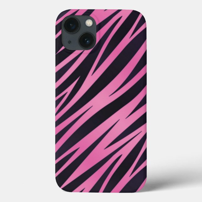 Rosa Zebra Streifen Hintergrund Case-Mate iPhone Hülle (Rückseite)