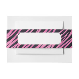 Rosa Zebra-Streifen-Hintergrund Einladungsbanderole