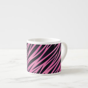 Rosa Zebra-Streifen-Hintergrund Espressotasse