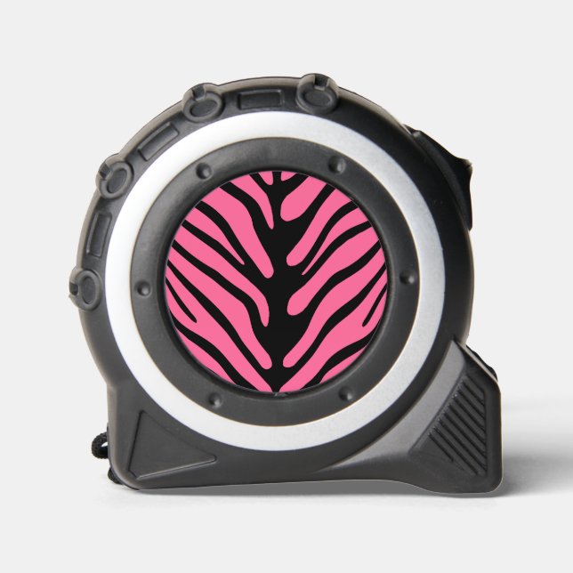 Rosa Zebra Streifen Maßband (Vorderseite)