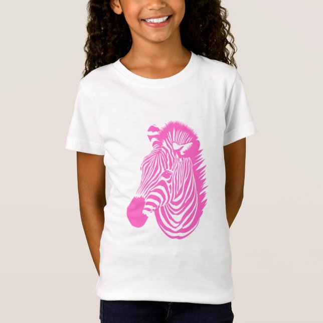Rosa Zebra T-Shirt (Vorderseite)