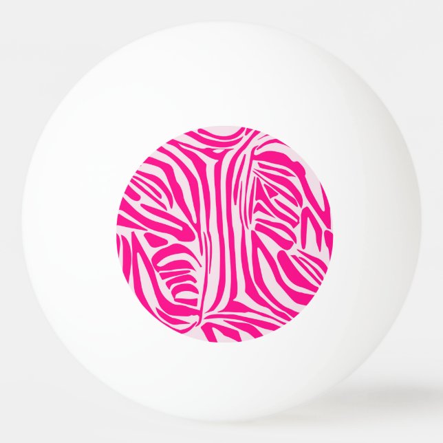 Rosa Zebra Tischtennisball (Vorderseite)