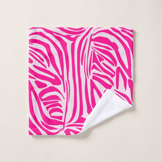 Rosa Zebra Waschlappen (Waschlappen)