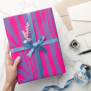 Rosa Zebradruck Geschenkpapier