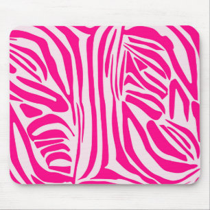 Rosa Zebradruck-Muster Mousepad