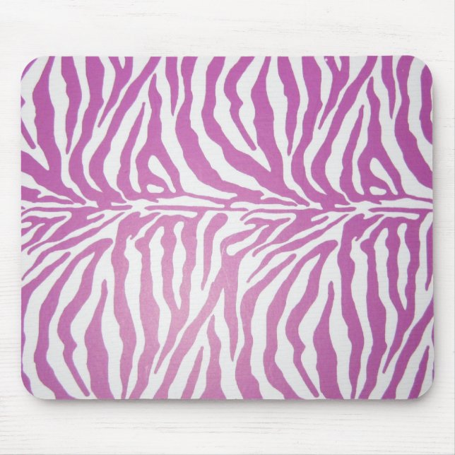 Rosa Zebradruckschuhe Mousepad (Vorne)