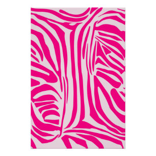 Rosa Zebramuster Poster