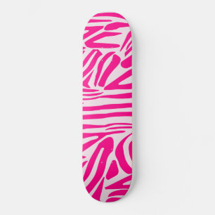 Rosa Zebramuster Skateboard