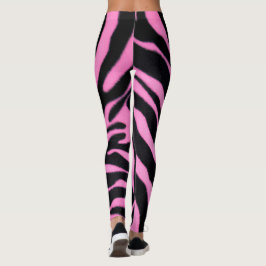 Rosa Zebrastreifen-Leggings – Kühner Tierdruck Leggings