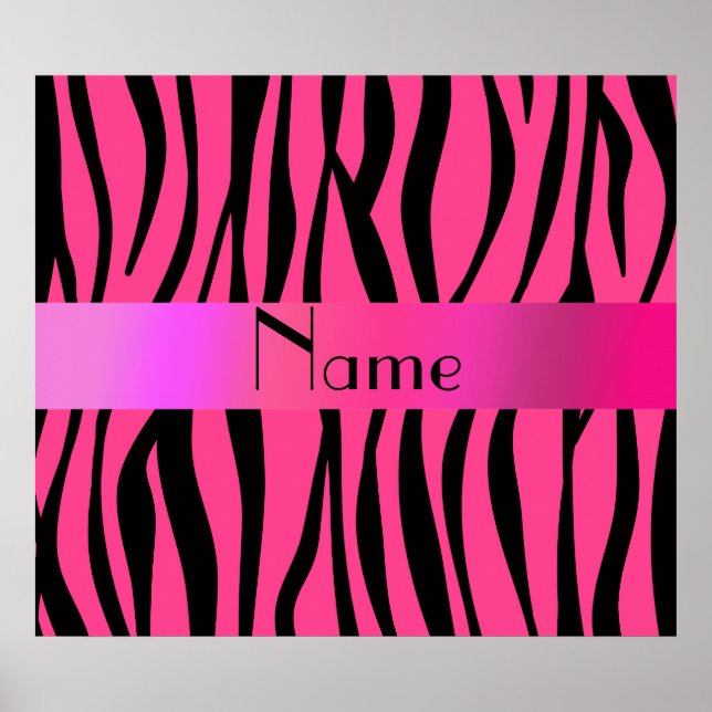 Rosa Zebrastreifen Poster (Vorne)