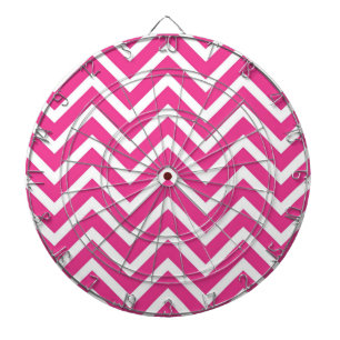 Rosa Zickzack-Chevron-Muster Dartscheibe