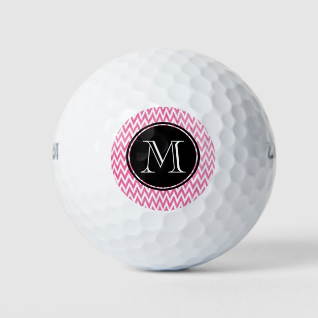 Rosa Zickzack Golfball (Vorderseite)
