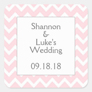 Rosa Zickzack Quadratischer Aufkleber